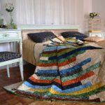 Coperta patchwork fatta a mano con la tecnica del patchwork Palette