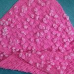 Pătură roz pal cu pompon pentru fetiță