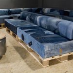 Rivestimento fai da te per divano in denim