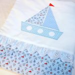 Coperta per bambino con ancore e navi