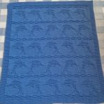 Coperta per bambini Delfino, lavorata a maglia