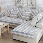 Coperte a righe per divano angolare