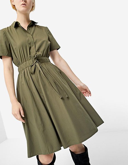 Abito-camicia in popeline
