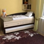 Letto a castello estraibile con cassetti