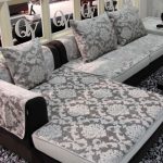 Copriletto jacquard per divano angolare
