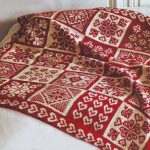 Coperta bifacciale in maglia jacquard