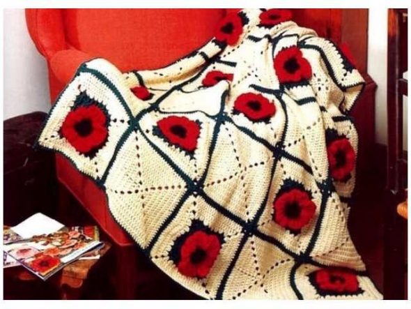 Coperta pronta con papaveri