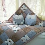 Bellissima coperta patchwork e cuscini a forma di gufo fatti a mano