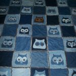 Bellissima coperta con gufi fatta a mano