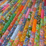 Coperta a righe patchwork per un letto grande