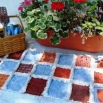 Piccola coperta da picnic in denim