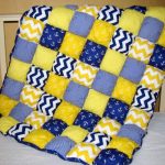 Coperta in stile nautico realizzata con la tecnica del bonbon