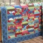 coperta in stile pehchwork in tessuto a righe
