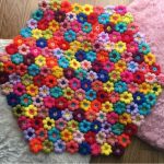 Coperta originale con motivo floreale a rombi