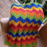 Coperta originale nei colori autunnali Zigzag