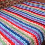 Coperta afghana lavorata a maglia