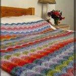 Plaid multicolore con onde per un letto grande
