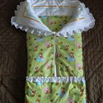 Coperta a busta verde chiaro con volant