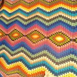 Splendida coperta lavorata a maglia fatta a mano