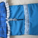 Busta arricciata blu fai da te