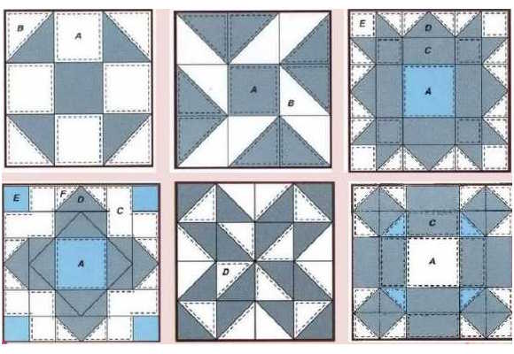 Modello per trapunta patchwork