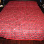 Coperta trapuntata a quadri per letto matrimoniale