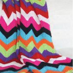 Coperta calda con motivo a zigzag, fatta a mano