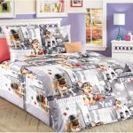 Biancheria da letto in calicò per un bambino in età scolare