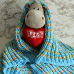 Coperta lavorata a maglia per bambini Cielo arcobaleno