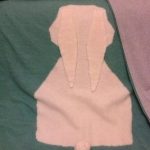 Coperta lavorata a maglia double face per neonati o bambine