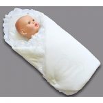 Coperta con busta in velcro per neonati con velo