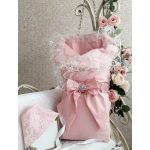 Busta trasformabile per tutte le stagioni, rosa, con cappello e fiocco inclusi
