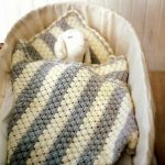 Bellissima coperta a righe in morbido peluche per bambini