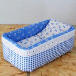 Culla e biancheria da letto con fiocchi per bambola