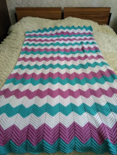 Plaid a zigzag con design delicato