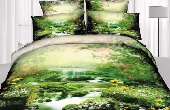 Biancheria da letto in raso 3D