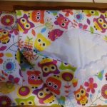 Biancheria da letto con gufi per la culla delle bambole