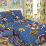 Set di biancheria da letto per bambini con i personaggi del cartone animato preferito Paw Patrol