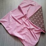 Coperta di peluche Minky rosa