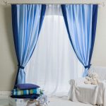 Tende in tulle bianco e azzurro per la cameretta dei bambini