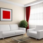 Tende bordeaux con tulle e gancetti per un ingresso luminoso