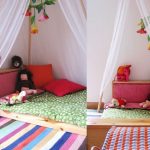 Un'area per il sonno e il riposo dei bambini può essere posizionata anche sul pavimento