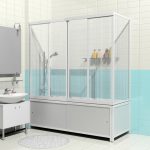 Piastrelle di ceramica bianca sulla parete del bagno