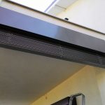Il blocco di persiane in posizione sollevata