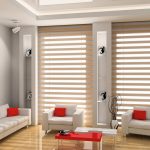 Colore rosso all'interno di un soggiorno moderno