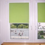 Tende a rullo con tessuto verde
