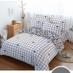 Set di biancheria da letto con combinazione in bianco e nero