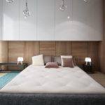 Materasso a podio in una camera da letto moderna