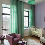 Delicate tende verdi per la cameretta dei bambini