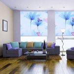 Pavimento laminato effetto legno nel soggiorno